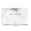 Bliss Collections Advice and Wishes Cards - 50 Heavyweight, Uncoated 4x6 Cards with Mad Libs Rustic Greenery Watercolor Theme for Weddings, Wedding Receptions, Bridal Showers