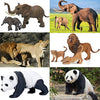 Safari Animals Figures Toys 20 Piece, Realistic Plastic Animals Figurines, African Zoo Wild Jungle Animals Playset with Elephant, Giraffe, Lion, Tiger for Kids Party Supplies Cake Topper