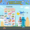 HORIECHALY Transportation Stickers for Kids, Teaching Aids for School and Home, Rewards and Gifts, Colorful and Safe, 280 PCS of Cute Decals with Cars, Airplane and Rockets More Vehicles!