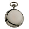 Gotham Men's Gunmetal Railroad Polished Finish Covered Quartz Pocket Watch # GWC15044B