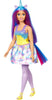 Barbie Dreamtopia Doll with Removable Unicorn Headband & Tail, Blue & Purple Fantasy Hair & Rainbow Skirt, Unicorn Toy