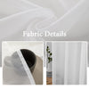 MIULEE 2 Panels Solid Color White Sheer Window Curtains Elegant Window Voile Panels/Drapes/Treatment for Bedroom Living Room (54 X 84 Inches White)