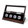 Chez Monett Championship Ring Display Case Big Ring Storage Box (Espresso, 4 Slots)