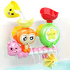 G-WACK Bath Toys for Toddlers Age 1 2 3 Year Old Girl Boy, Preschool New Born Baby Bathtub Water Toys, Durable Interactive Multicolored Infant Toy, Lovely Monkey Caterpillar,Strong Suction Cups Pink