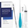 ORAVIX Tonsil Stone Removal Kit - Remover Fast Painless Tonsillolith Tool Cleaner Fight Bad Breath Oral Irrigator Tongue Scraper 7 Pieces