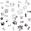 26 Pcs Dog Decor Mirror Stickers Dog Paw Bones Prints Acrylic Mirror Wall Sticker Removable Dog Pup Room Wall Decors Kids Children Nursery Bedroom Home Decoration