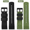 Ritche Silicone Watch Bands 18mm 20mm 22mm 24mm Quick Release Rubber Watch Bands for Men, Black / Army Green / Black, 20mm, Classic,Sport