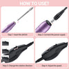 MelodySusie Portable Electric Nail Drill, Compact Efile Electrical Professional Nail File Kit for Acrylic, Gel Nails, Manicure Pedicure Polishing Shape Tools Design for Home Salon Use, Purple