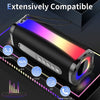 neza Portable Bluetooth Speaker, 20W HD Loud Stereo Sound Wireless Speaker, 18H Playtime Bluetooth Speakers with RGB Flashing Lights, Bluetooth 5.1, IPX7 Waterproof Speakers for Travel/Home/Outdoors