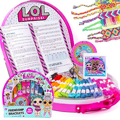 L.O.L. Surprise! Friendship Bracelets, DIY Bracelet Making Kit, Design 70+ Friendship Bracelets.Kit Includes Surprise Charms & Accessories,Friendship Wheel,Storage Case & Instructions