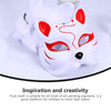 XYBHRC Cat Mask, 3PCS Therian Masks White Cat Masks Blank DIY Halloween Mask Animal Half Facemasks Masquerade Cosplay Party