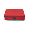 Household Essentials 24 inch Red Wreath Storage Container with Handles Green