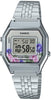 Casio LA680WA-4C Women's Vintage Floral Dial Alarm Chronograph Digital Watch