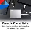 Toshiba Canvio Flex 2TB Portable External Hard Drive USB-C USB 3.0, Silver for PC, Mac, & Tablet - HDTX120XSCAA