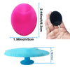 Silicone Face Scrubbers Exfoliator Brush&Baby Bath Brush& Facial Cleansing Brush&Baby Cradle Cap Brush&Silicone Massage Brush,Suitable for Adult Facial Cleansing and Baby Bathing (SMALL-3PCS)