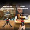 Fotopro Mini Phone Tripod for Smartphone, Flexible Tripod with Bluetooth Remote, Tabletop Travel Tripod with Smartphone Mount for Camera, iPhone, Action Camera