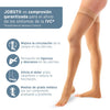 JOBST Relief Compression Stockings 20-30 mmHg Thigh High Silicone Dot Band Open Toe Beige Small