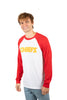 Ultra Game NFL Men's Super Soft Raglan Baseball Long Sleeve T-Shirt, Kansas City Chiefs, White Updated, Medium