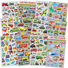 HORIECHALY Transportation Stickers for Kids, Teaching Aids for School and Home, Rewards and Gifts, Colorful and Safe, 280 PCS of Cute Decals with Cars, Airplane and Rockets More Vehicles!