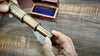 Nautical Brass Spyglass Telescope with Wooden Box, Brass Pirate Brass Telescope, Spyglass Collapsible Monocular Decorative Telescope with Glass Optics for Kids (Antique Finish)