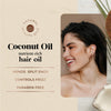 Oliology Coconut Hair Oil - Meds Split Ends, Controls Frizz, Hydrates & Softens - Lightweight Formula Helps Repair Distressed Hair from Heat Styling & Treatments | Made in USA & Paraben Free (4oz)