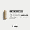 toniiq 10,000mg 20x concentrated extract - single origin wildcrafted maca root capsules - ultra high strength - highly purified peruvian maca root powder - black, red and yellow maca complex