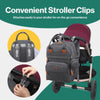 BabbleRoo Diaper Bag Backpack - Multi function Waterproof Diaper Bag, Travel Essentials Baby Tote with Changing Pad, Stroller Straps & Pacifier Case - Unisex, Dark Gray