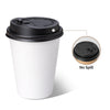 RACETOP [100 Pack] 12 oz Disposable Coffee Cups with Lids, Paper Coffee Cups with Lids 12 oz, Hot Cups for Home/Office