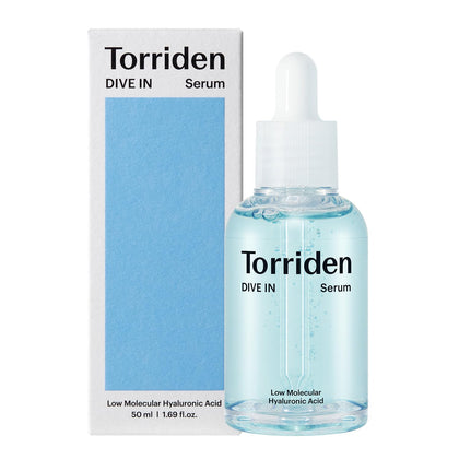 Torriden DIVE-IN Low-Molecular Hyaluronic Acid Serum, 1.69 fl oz | Fragrance-free Face Serum for Dry, Dehydrated, Oily Skin | Vegan, Clean, Cruelty-Free Korean Skin Care