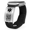 THELUCKYTAG Upgraded Medical Bracelets Men Women with QR Code Medical Alert ID Bracelets - Titanium Steel Wristband Fits Wrists Up 8''-10'' - More Space Custom Emergency Medical ID Information (iWatch Medical Alert Tag-Silver)