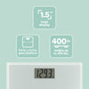 Weight Watchers Scales by Conair Bathroom Scale for Body Weight, Easy To Read Scale, Glass Body Scale Measures Weight Up to 400 Lbs. in Chic Glass