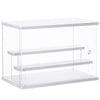 CECOLIC Acrylic Display Case Clear Display Storage Box Countertop Cube for Collectibles, Action Figures, Miniature Figurines Dustproof Protection Storage & Organizing (White, 12.4x7x8.6in)