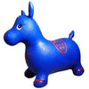 AppleRound Horse Bouncer with Hand Pump, Inflatable Space Hopper, Ride-on Bouncy Horse (Blue)