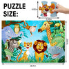 Jumbo Floor Puzzle for Kids Animal Jigsaw Large Puzzles 48 Piece Ages 3-6 for Toddler Children Learning Preschool Educational Development Toys 4-8 Years Old Birthday Gift for Boys and Girls