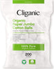 Cliganic Organic Super Jumbo Cotton Balls (100 Count) - Hypoallergenic, Absorbent, Large Size, 100% Pure