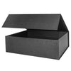 OBMMIRAO Upgrade 1PCS Black Hard Extra Large Gift Box with Lid,16.5 x13 x5.3 Inch, Magnetic Gift Boxes for Clothes Robe Wedding Dress Sweater and Gifts,Reusable Foldable Bridesmaid Proposal Box