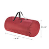 Tiny Tim Totes Christmas Tree Storage Bag, Premium Canvas Round Duffel, fits up to 12 ft Tree, Red