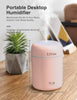 LtYioe Colorful Cool Mini Humidifier, USB Personal Desktop Humidifier for Car, Office Room, Bedroom,etc. Auto Shut-Off, 2 Mist Modes, Super Quiet. (Pink)