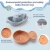 Bath Toys Floating Boats with Bathing Spoon, 11 PCS Bathtub Mold Free Bath Toy for Babies Water Table Toys Toddler Birthday Gift for Preschool Boys/Girls