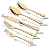 Aisoso Gold Silverware Set, 20-Piece Flatware Set Stainless Steel Cutlery Kitchen Utensil Set Tableware Service for 4