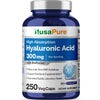 NusaPure Hyaluronic Acid 300mg 250 Veggie Capsules (Non-GMO & Gluten Free)