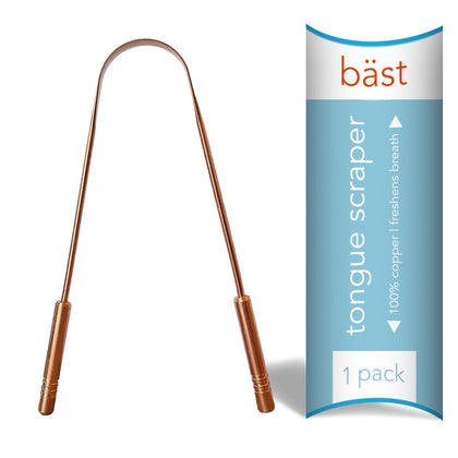 Bäst Tongue Scraper  100% Copper (1 Pack) Premium Tongue Cleaner  Improve Oral Health  Ayurvedic Cleaning Tool