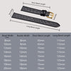 BISONSTRAP Leather Watch Straps, Soft Replacement Bands with Polished Buckle,8mm, Black with Gold Buckle