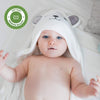 HIPHOP PANDA Hooded Towel - Rayon Made from Bamboo, Soft Bath Towel with Bear Ears for Babie, Toddler, Infant - Ultra Absorbent, Baby Stuff Shower Gifts for Boy and Girl - (Bear, 30 x 30 Inch)