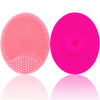 Baby Bath Silicone Cradle Cap Brush/Exfoliating and Massaging Brush/Soft Kids Washcloth (Pink + Rose Red)