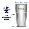 YETI Rambler 16 oz Stackable Pint, Vacuum Insulated, Stainless Steel with MagSlider Lid, Seafoam