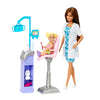 Barbie Careers Dentist Doll and Playset with Accessories, Medical Doctor Set, Barbie Toys,White