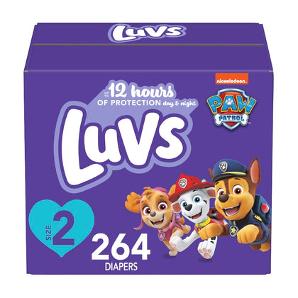 Luvs Diapers - Size 2, 264 Count, Paw Patrol Disposable Baby Diapers