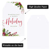 Anwyll Holiday Gift Tags with String, Christmas Gift Tags, Happy Holiday Season Gift Tags, Holly Christmas Tags, 50Pcs Xmas Gift Wrap Tags for Seasonal Events Holiday Party Favors and Celebration