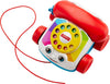 Fisher-Price Toddler Pull Toy Chatter Telephone Pretend Phone with Rotary Dial and Wheels for Walking Play Ages 1+ Years